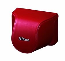 CB-N2000Silver Red set custodia x Nikon 1 J1+10mm