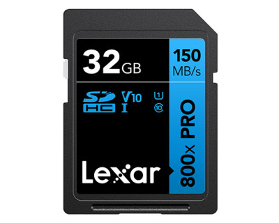 32GB Lexar Pro 800X SDHC