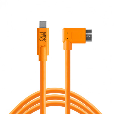 TetherPro cavo da USB-C a 3.0 Micro-B angolazione destra 4.6m arancio