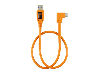 Cavo USB 3.1 A - USB-C angolare 50 cm Arancione