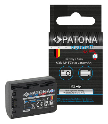 Batteria Platinum Sony NP-FZ100 con input USB-C (A7 III, A7R III, A9)