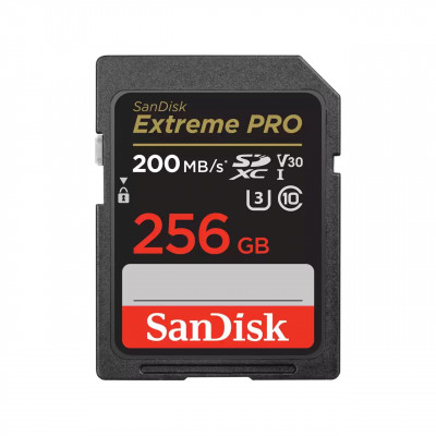 SD EXTREME PRO V30 U3 256GB (200MB/s lettura, 140MB/s scrittura)