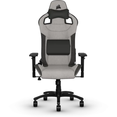 T3 RUSH, Fabric Gaming Chair, Gray/Charcoal