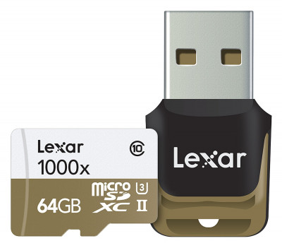 64 GB microSDXC UHS-II 1000x w/Reader1