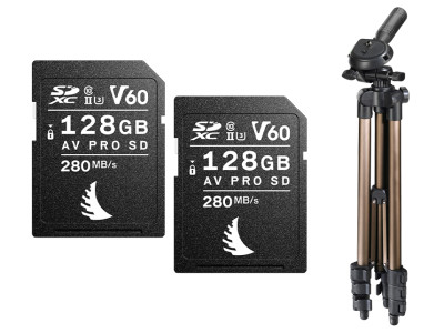 AV PRO SD MK2 128GB V60 (2 pezzi) + Tripod Hama in omaggio