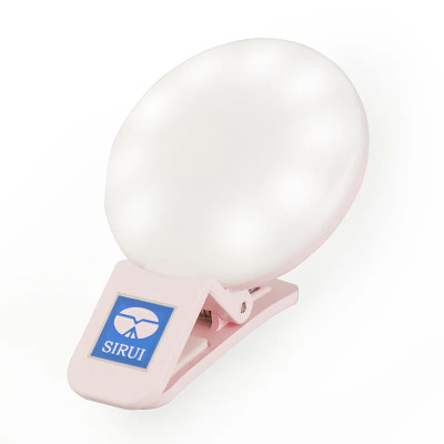 Illuminatore LED a clip BL-01P per smartphone - Rosa