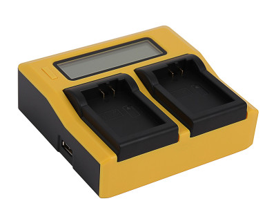 Caricabatterie doppio con LCD per Nikon EN-EL25 (Z30, Z50, Z fc)