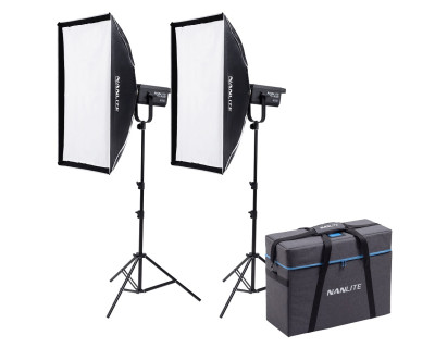 Kit 2pz Luce LED SPOT FS-300B Bicolor 350W + stativi LS-150-5/8 + custodia