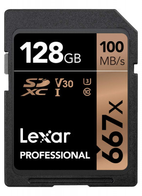 128GB 667x SDXC UHS-I C10 V30 U3